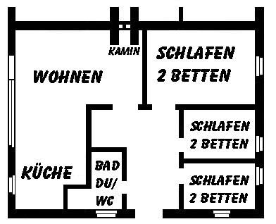 Bungalow Borkum Wohnung 2 - 00 0,2